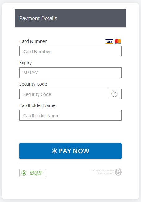 payment details